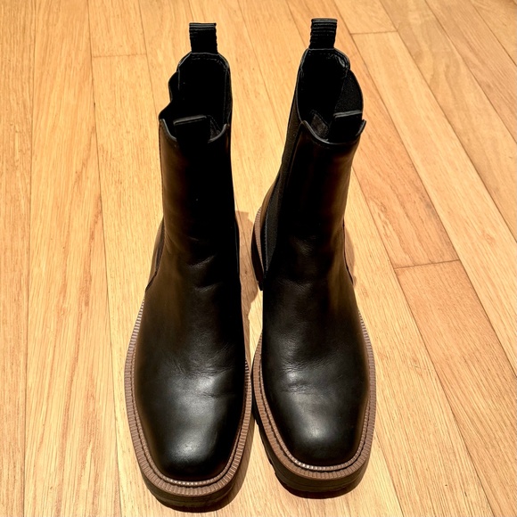 Sam Edelman Black Chunky Chelsea Winter Boots - Picture 3 of 8